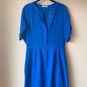 Blue Silk Madewell dress